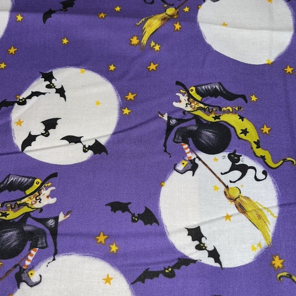 COPY - 2 yards of Wacky Witch on purple cotton quilting fabric - Picture 2 of 2